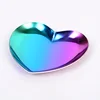 Heart Shape Golden Storage Tray Home Decoration Accessories Metal Jewelry Display Plate Iron Fruit Plate For Kitchen Orgainzer 6