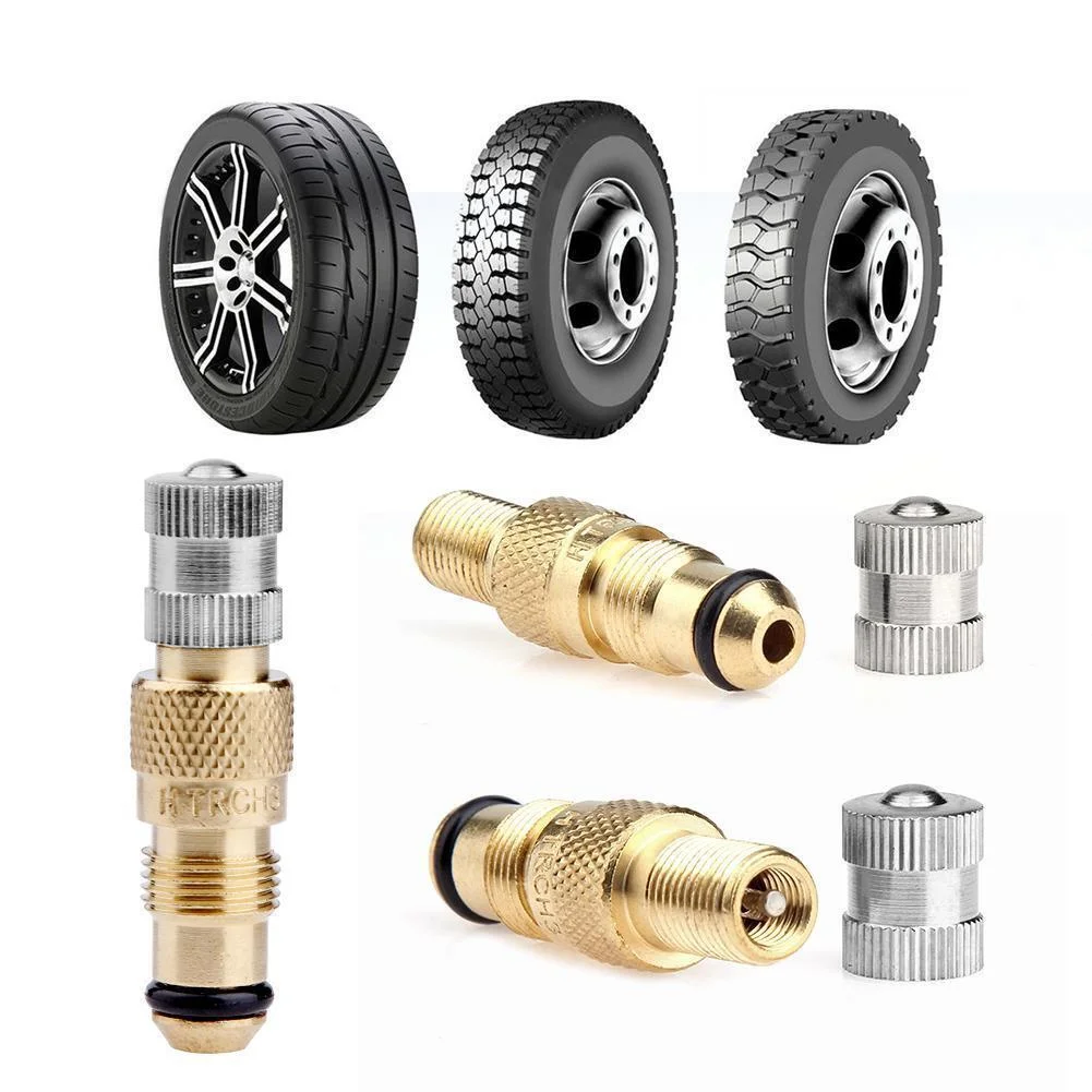 

TRCH3 Tractor Air Water Tire Valve Stem Core Housing Complete Chrome Set Gold Copper + Rubber Core Housing For Air Liquid Valves