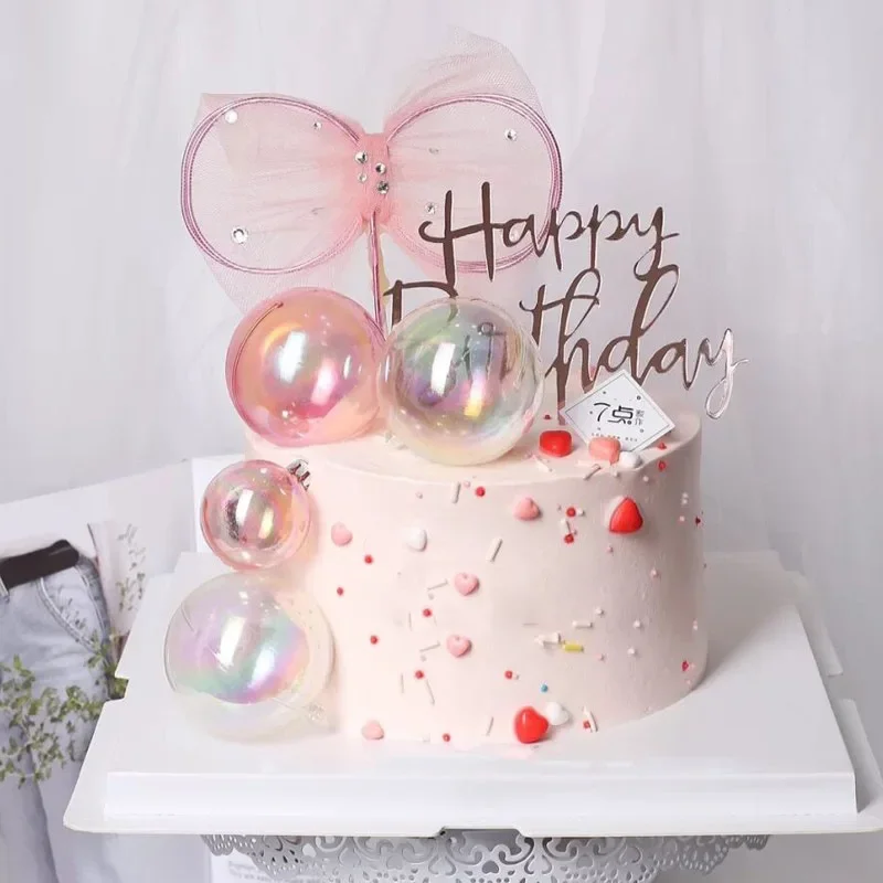 Decorazione Torta di Buon Compleanno Ghirlanda Colorata Torta di Buon Compleanno con Fiori Ghirlanda di Compleanno Buon Compleanno Decorazione Stamina Torta di Compleanno