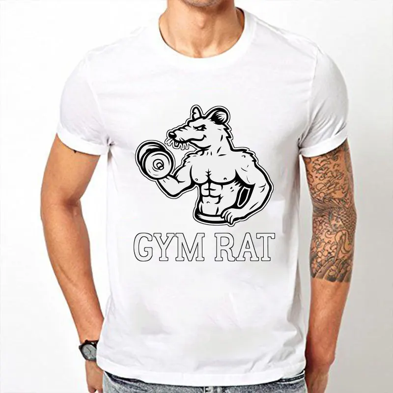T-shirt de sport à manches courtes pour muscler les rats, animal
