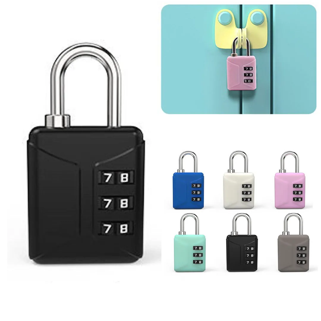 1pc Password Lock Combination Lock 4 Digit Plastic Outdoor Waterproof Padlock For School Gym Locker Sports Locker.Fen