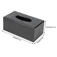 Black Wooden Tissue Box Napkin Case Elegant  Tissue Holder for Home Hotel Living Room Napkin Box Tissue Box Tissue Holder 2