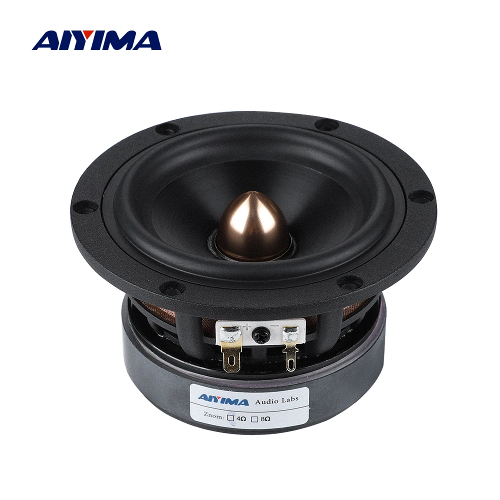 Aiyima 1 Pz 4 Pollici Altoparlante Woofer Midrange 50W 4 Ohm 8 Ohm Altoparlante Audio Proiettile 25 Core Altoparlante In Alluminio Pressofuso Lavabo I