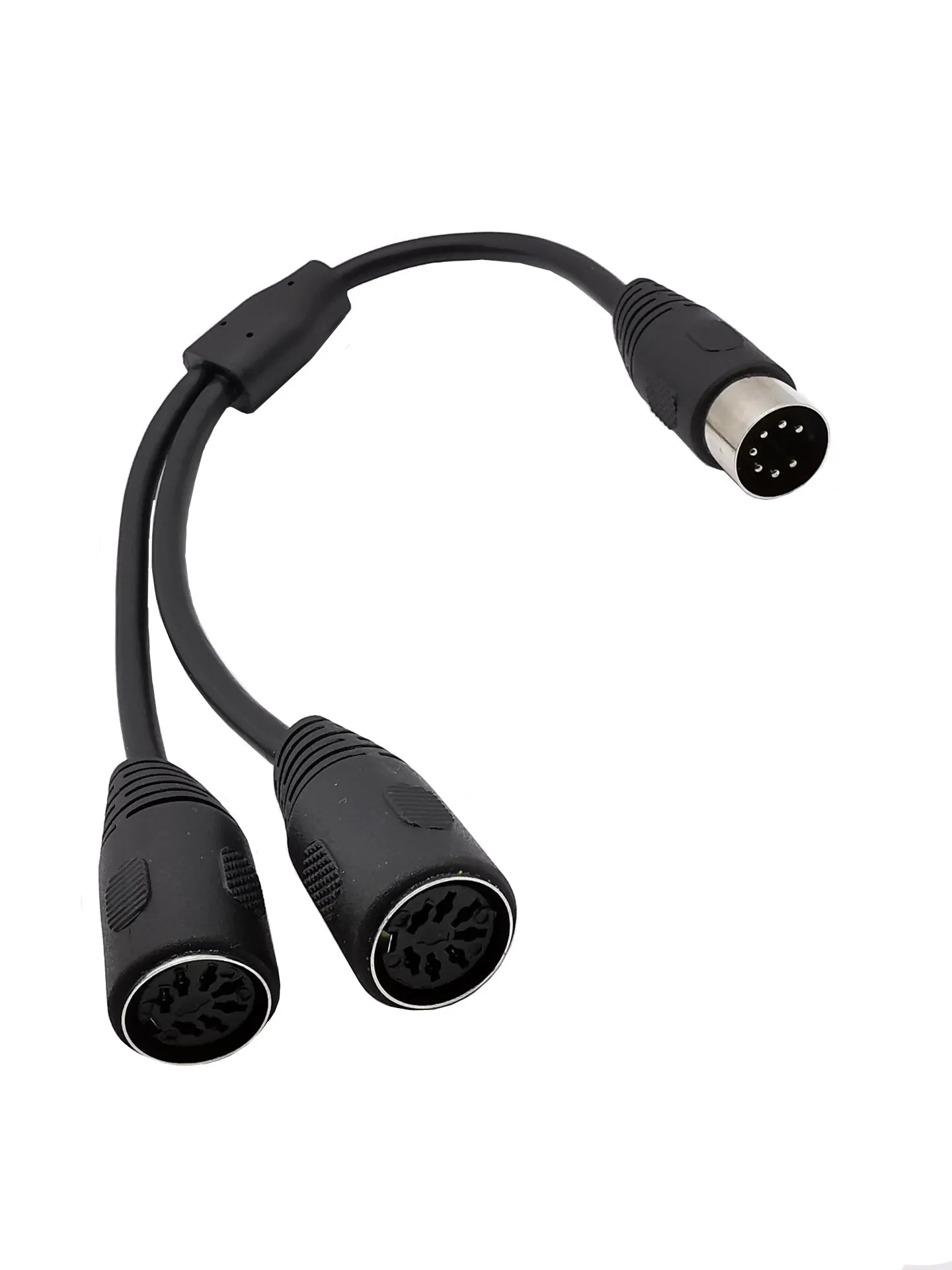 One point two audio MIDI5 core 7Pin Din male to 2 7 Pin Din female hole cable 0.3m
