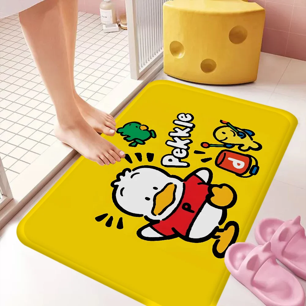 P-Pekkle 귀여운 바닥 카펫, 북유럽 스타일 홈 도어 매트, 욕실 변기 매트, 침실 호텔 장식 매트