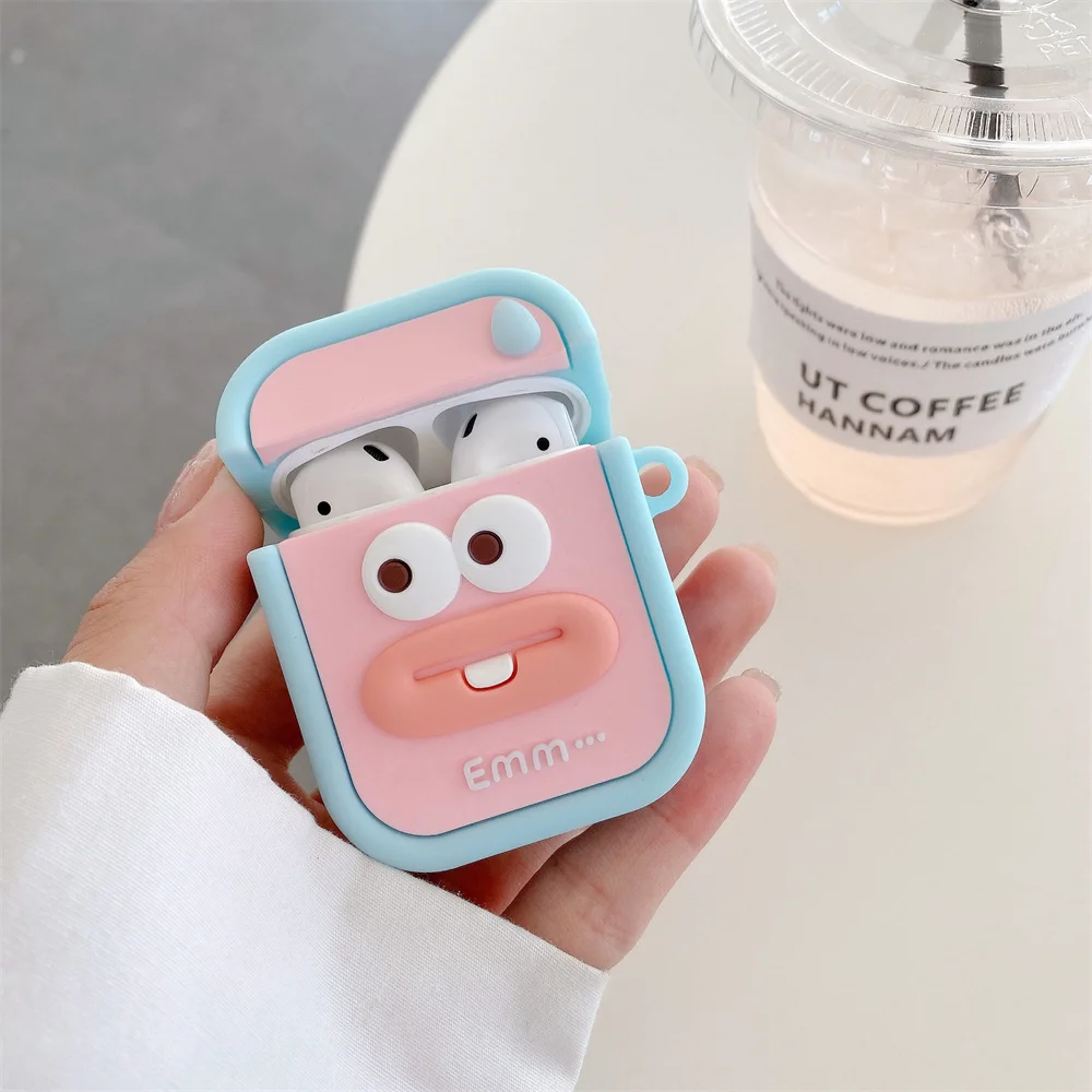 

Silicone Protective Case For Airpods1/2/3/pro Funny Mouth Anti-scrach Skin-friendly Anti-fall Waterproof Earphone Accessories
