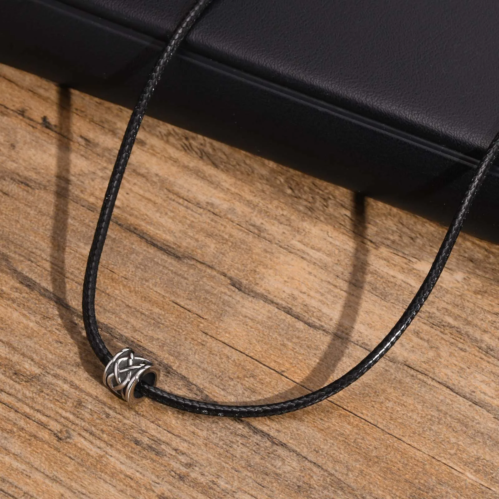 Men Waterproof Stainless Steel Celtic Knot Charm Necklaces, Casual