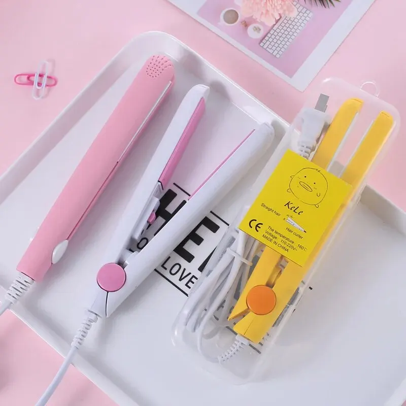  Mini Cartoon Automatic Hair Curler Straight Curling Dual Use Hair Stick Floating Surface Board Clip 