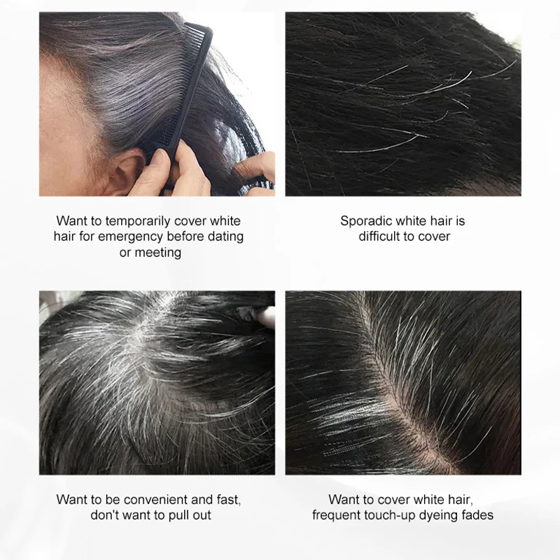 Instant Touch-Up Hair Color Pen: New Black Brown for Fast Gray Root Coverage