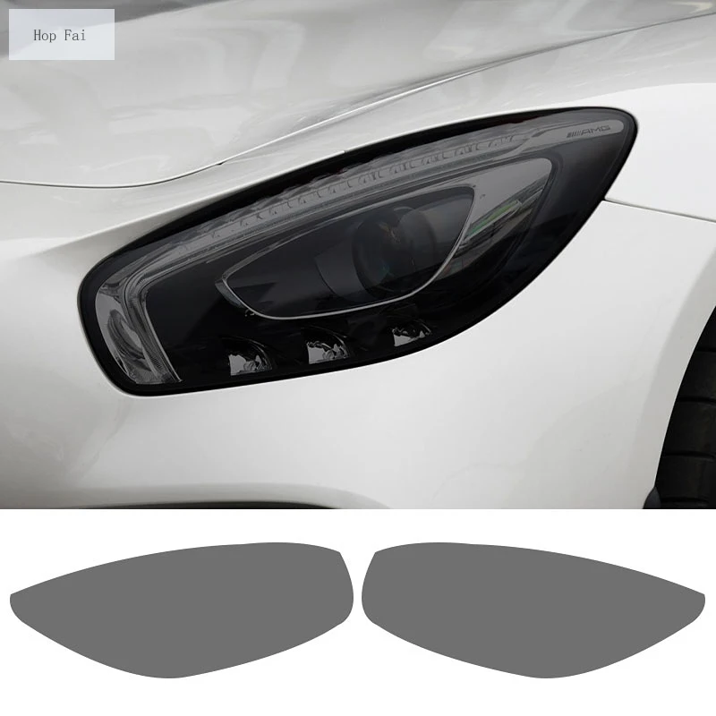 

Car Headlight Protective Film Taillight Light Transparent Smoked Black TPU Sticker For Mercedes Benz AMG GT 2-door C190 R190