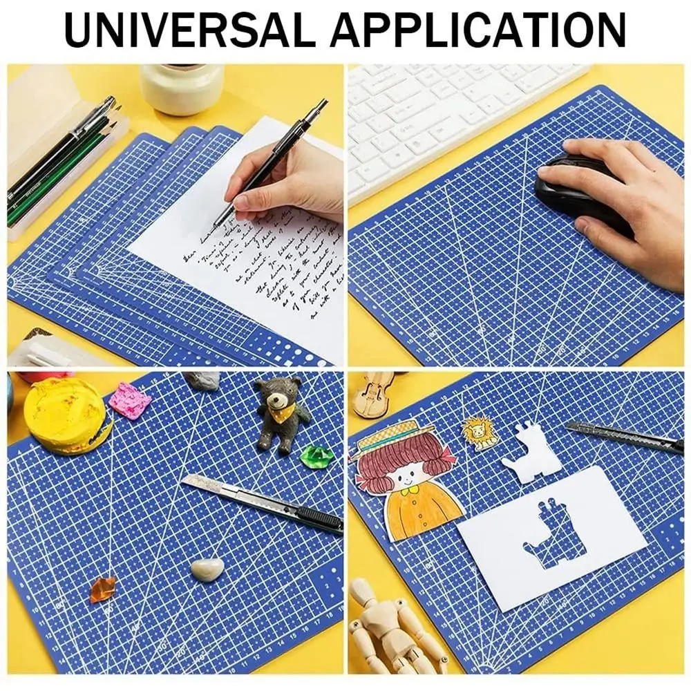 1Pc DIY 수동 가죽 공예 도구 커팅 매트 조각 패치워크 바느질 커팅 보드 PVC A3 A4 A5 작업대 패드 홈