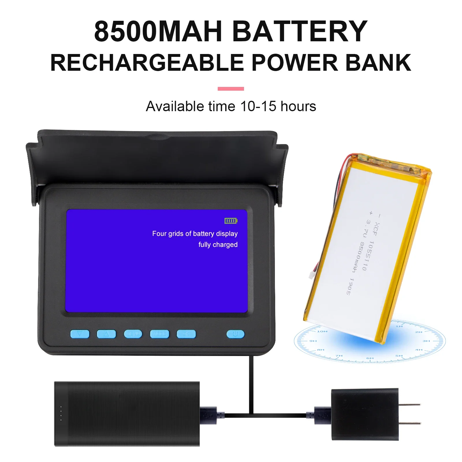 Sewer Pipe Inspection Camera DVR 16GB Video Recording,SYANSPAN Drain Industrial Endoscope Waterproof  8500MHA Battery 20/30/50M 2