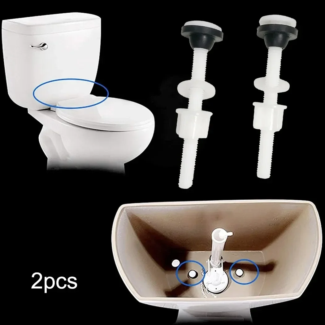 2pcs Toilet Seat Hinge Bolts Screw Fixing Fitting Kit Toilet Seat Plastic Fastener Repair Accessories