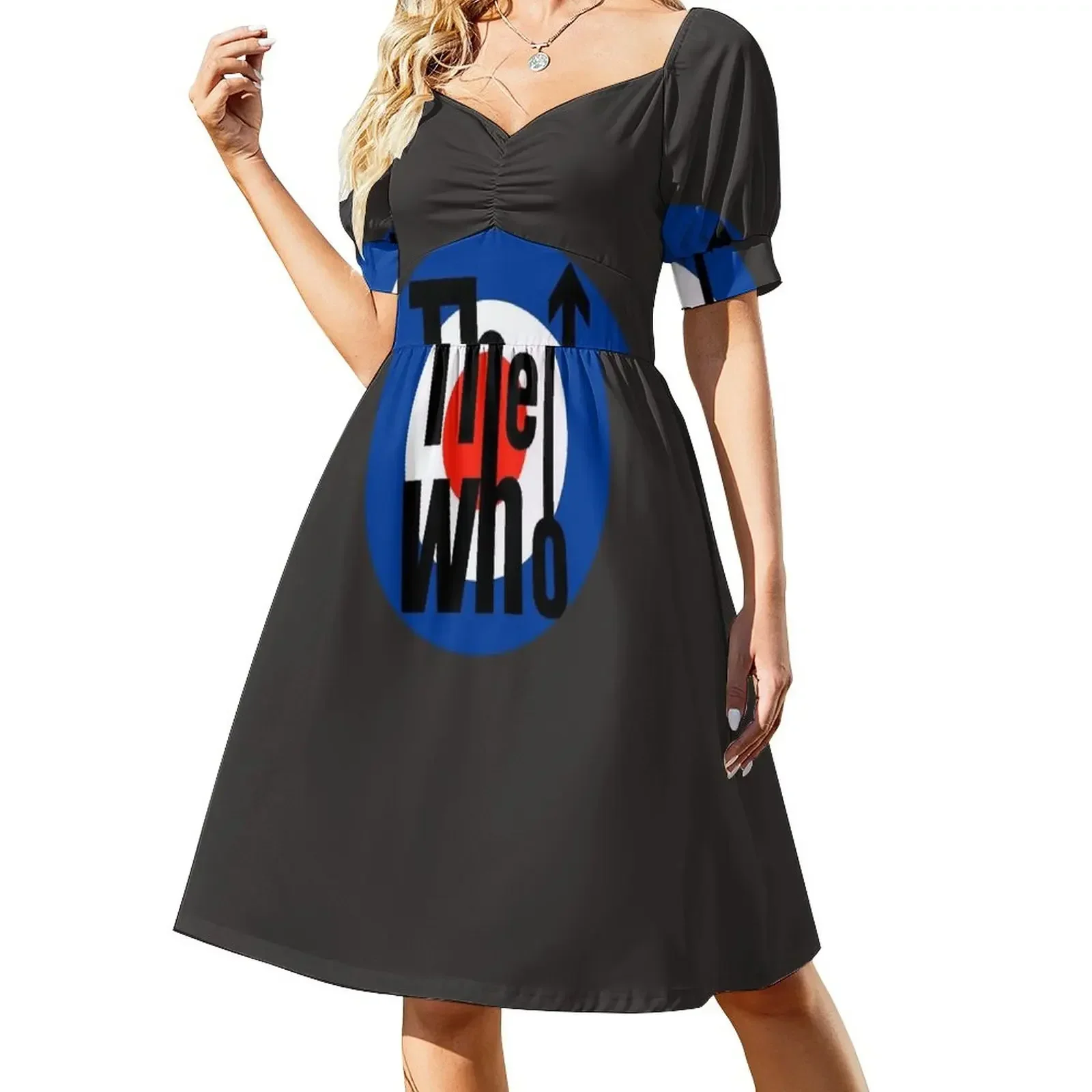 Vestido holgado de manga corta con camiseta clásica de Who Band para mujer, vestido de noche de lujo para boda.