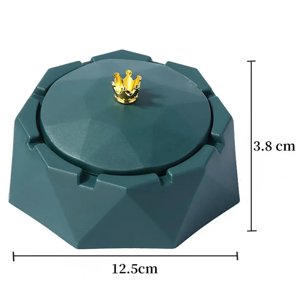 Artistic Decoration Ashtray Modern Ashtray Nordic Style Geometry with Lid Windproof Stainless Steel for Home for Indoor