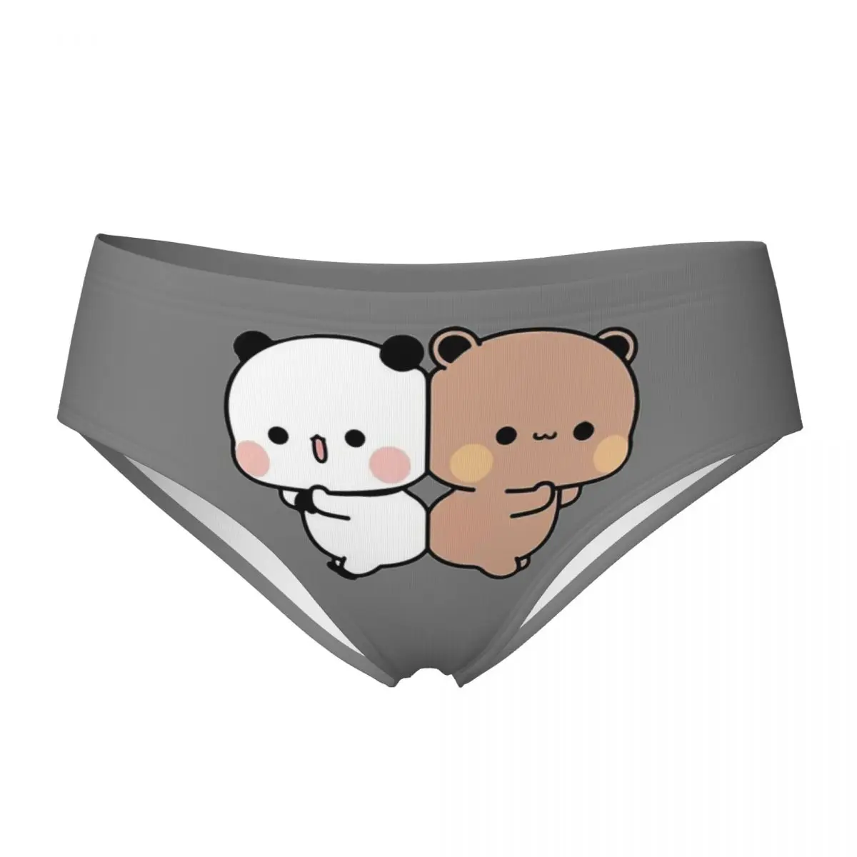 Custom Cute DuDu Bear And BuBu Panda Couple Panties Briefs Women's Comfort Briefs Underwear Breathable Female Underpants