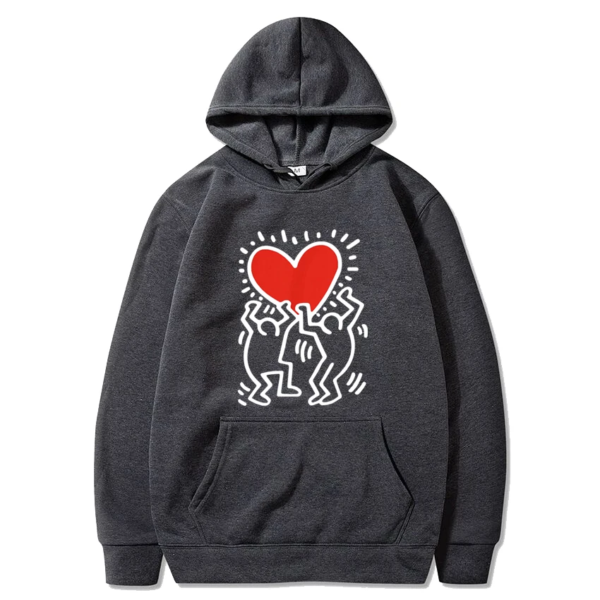 2024 Hot sale Doodle Art Aesthetics vintage Loose Hoodie Men Women Hooded sweatshirts Fleece Unisex Long sleeve fashion hoodies