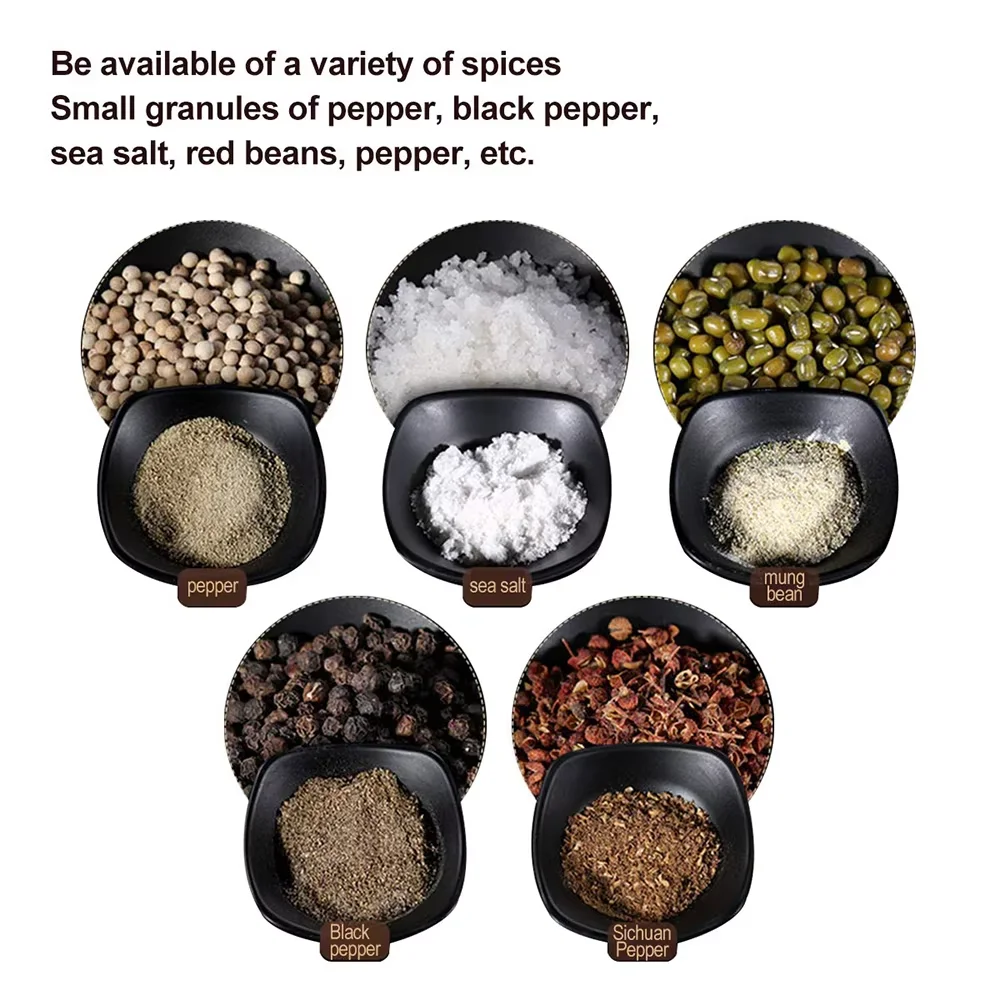 Leeseph Gravity Electric Pepper Grinder Salt Grinder, Adjustable Coarseness Automatic Pepper Mill Salt Mill with LED Light