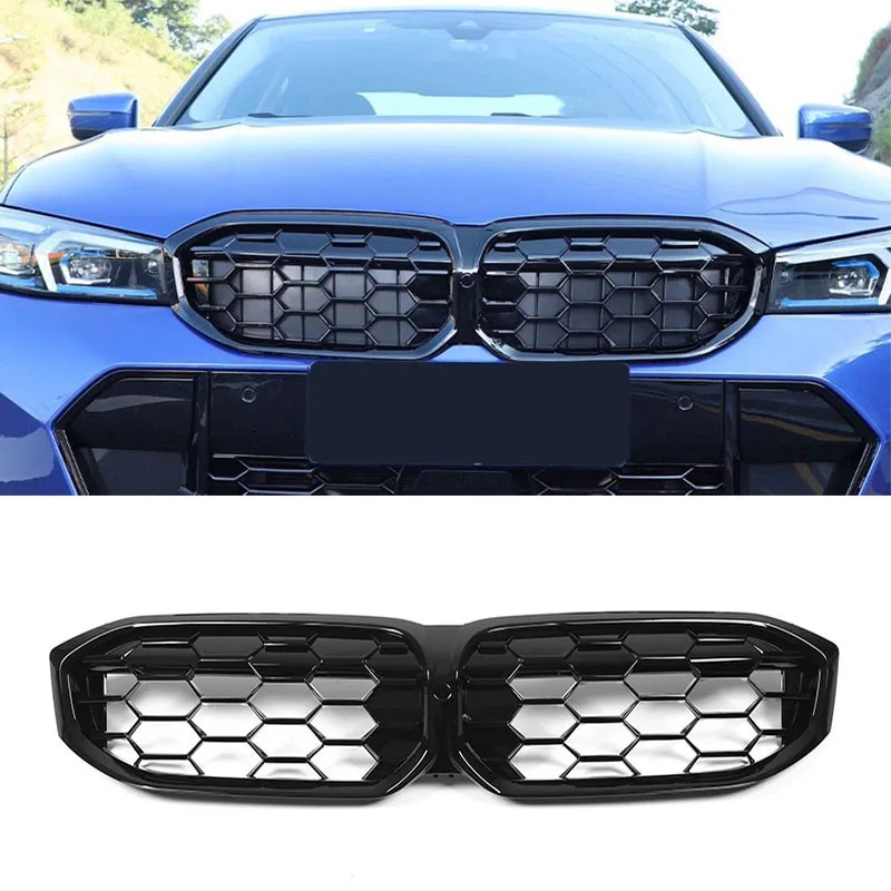 

Glossy Black Car Front Bumper Grille For BMW 3 Series G20 LCI 2022-2023 320i 325i 330i ABS Replacement Grills Car Styling