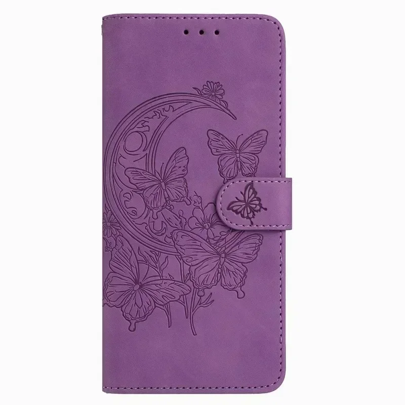 Charming Moon Butterfly Phone Case & Lady Wallet Cover