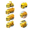 4 Pcs Pull Back Engineering Vehicle Cars Toys Small Kids Excavator Model Toddlers Construction Truck Plastic Mini Children 3