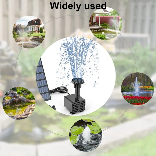 Napenergia-Szökőkút Mini Úszó Víz Szökőkút Szivattyol-Meghajtású Madárfürdő/Vízkeringés Oxigénellátáshoz