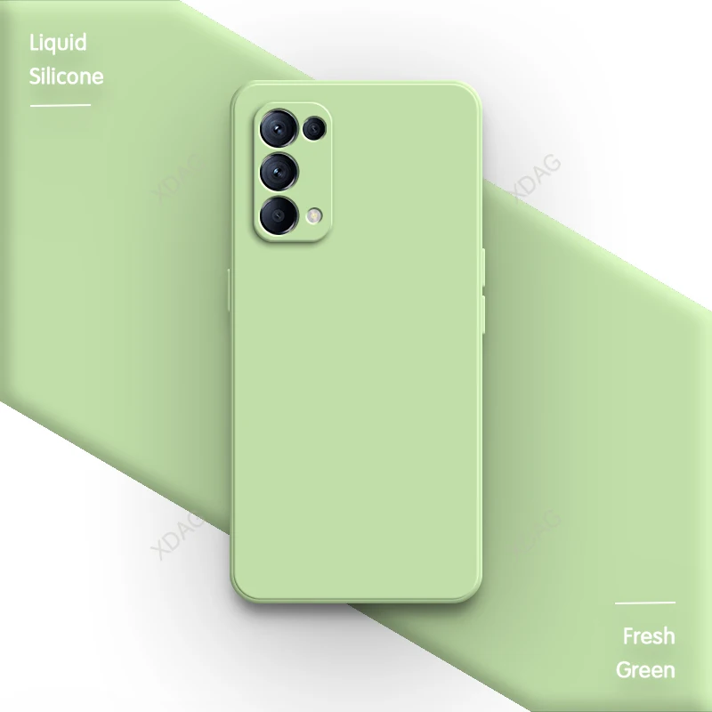 Luxurious Liquid Silicone Pure Color Back Cover - Straight Edge Phone Case
