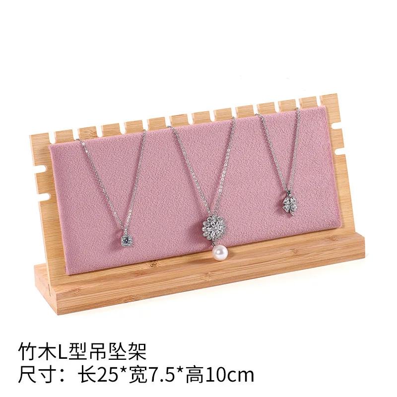 Esposore per gioielli, tutto in velluto rosa, finestra, collana, anello, esposizione di gioielli, oggetti di scena di fascia alta, combinazione libera  36