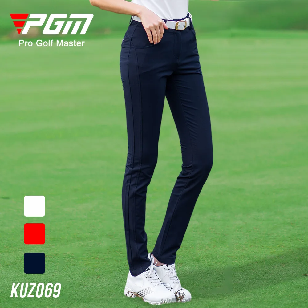 

PGM Women Golf Pant High Elastic Ladies Trouser Breathable Slim Quick Dry Pants Summer Spring Golf/Tennis Pants KUZ069