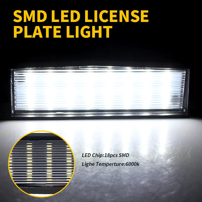 Reminnbor luci a led per targa yaris 2015 + Luce Targa 1 paio Numero di Targa LED Lampada per Corolla 2014 Camry 2012-2015 Yaris 2012-2014 Vios 2014-2016 Auris 2008-2010