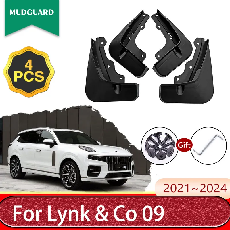 

Set Molded Car Mud Flaps For Lynk & Co 09 2021 2022 2023 2024 4PCS Front And Rear Mud Flap Splash Guard Mudguard Flaps Fender