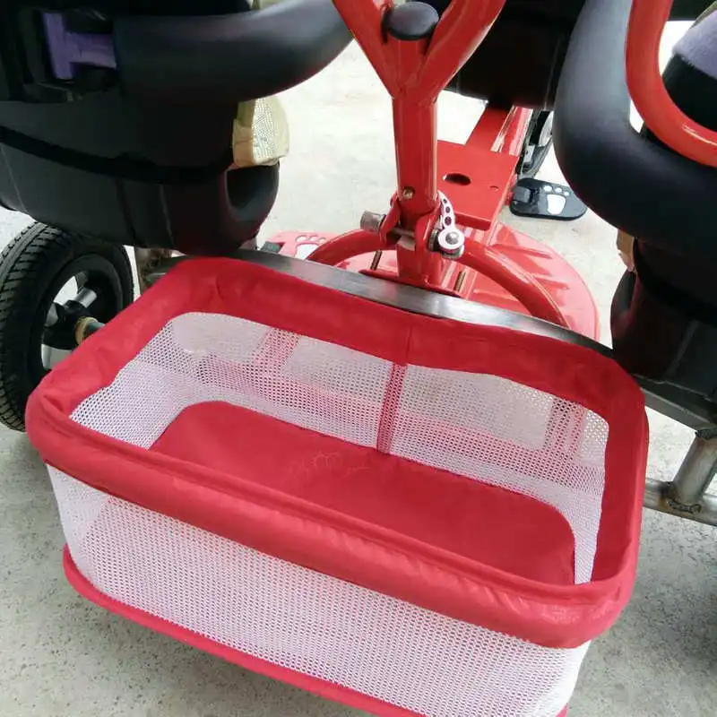 Triple baby stroller with umbrella, three baby tricycle, three seats carriage