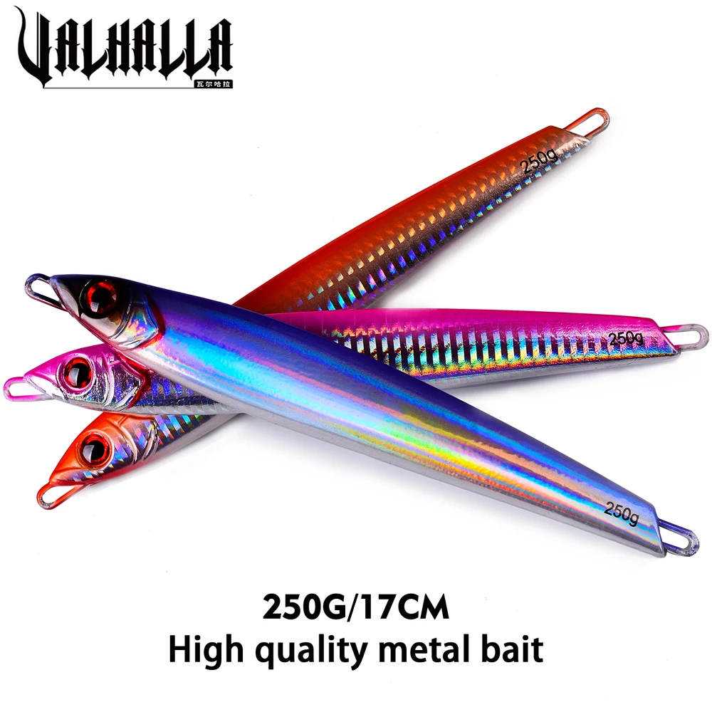 

VALHALLA 7PCS Metal Fishing Lure Weights 250G/17CM Jigbait Fish Deep Ocean Sea Jigging Fishing Baits Artificial Hard Jig Baits