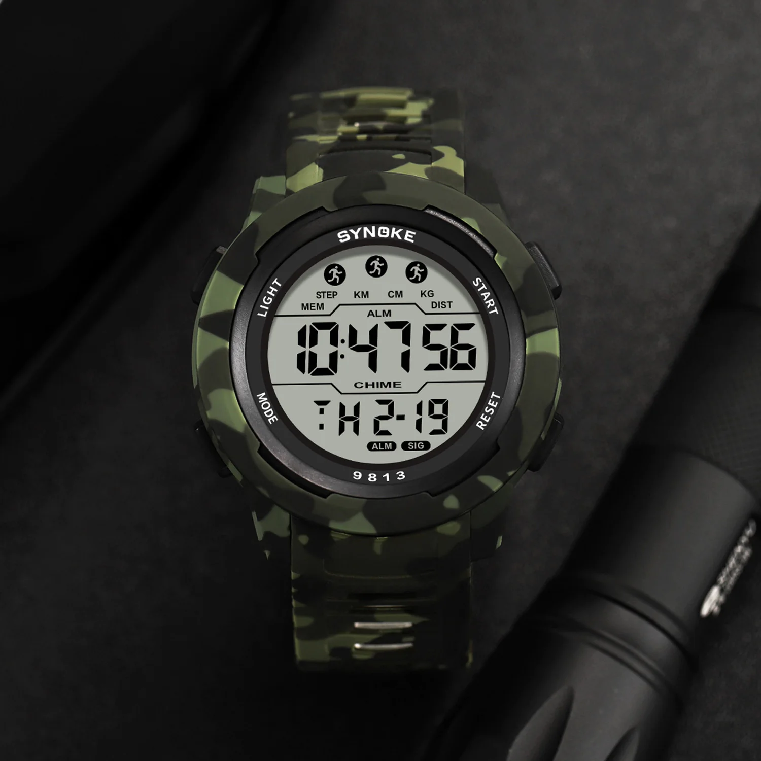Digital Watch For Men Outdoor Military Fashion Retro Men Watch Sports Waterproof Men Watch Multifunctional Luminous Synoke - 4