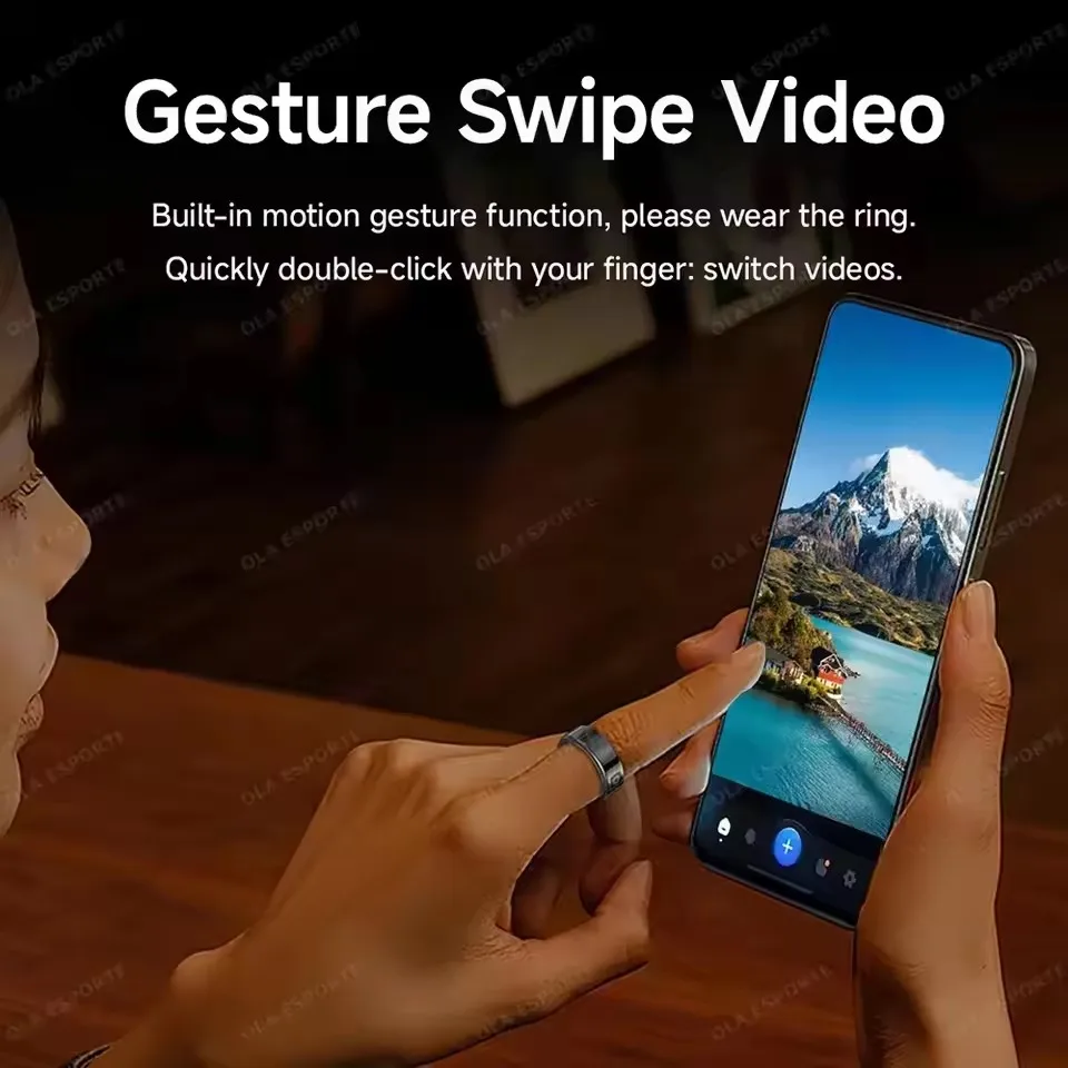 2025 Smart Ring with Display Screen and Touch, Wireless Charging, Health Manager, 5 ATM Waterproof For Men Women Rings R12 R11 3