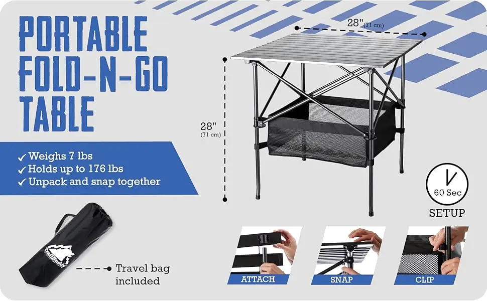 portable fold-n-go table
