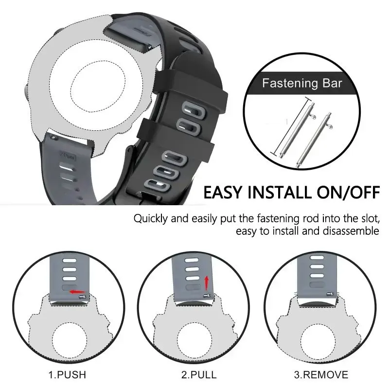 Silicone Case +Strap for Garmin Forerunner 965 Anti-scratch Protection Cover Watchband Wrist for Garmin 965 Soft Protector case