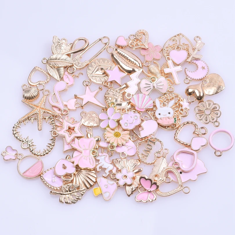 Metal Drop Oil Bulk Charms For Jewelry Making Supplies Colored Handmade  Women/Men Pendant Necklace Earrings Bracelets Materials