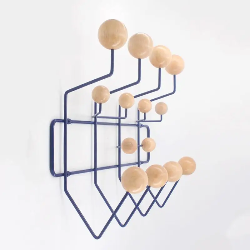 Description Picture 5 of itemSolid Wood Multicolor Hange Furniture Coat hanger Ball Rack Milti-purpose Hook for Wall Ornaments for Kid Gift Metal Bag Decor