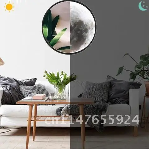 Bathroom Mirror LED RecabLeght Wall-Mounted Vanity Makeup Light Moon-Shaped For Home Decorative Supplies 24cm 1pc