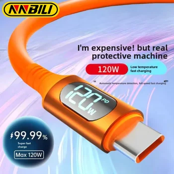 NNBILI 6A 120W USB C To Type C Cable For Samsung S24 iPhone 15 16 Pro Max Macbook Xiaomi 15 POCO PD Fast Charging Charger cable