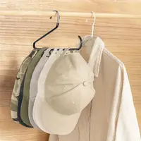 Multi-function Hanging Baseball Cap Hat Rack Black Non-slip Cap Holder Organizer PVC Hat Storage Hanger Various Types Sizes 1