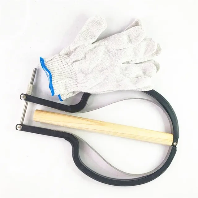Malathorne Table Tennis Rubber Cutter Frame Knife Set for Cutting Rubber Sheet, Rolling Stick and Gloves Included 2