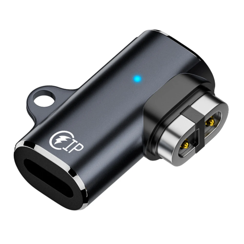 USB C/For iOS To Magnetic Adapter 90 Degree Bending Bone Conduction Headphones Charger Adapter for AfterShokz Aeropex S800 S803