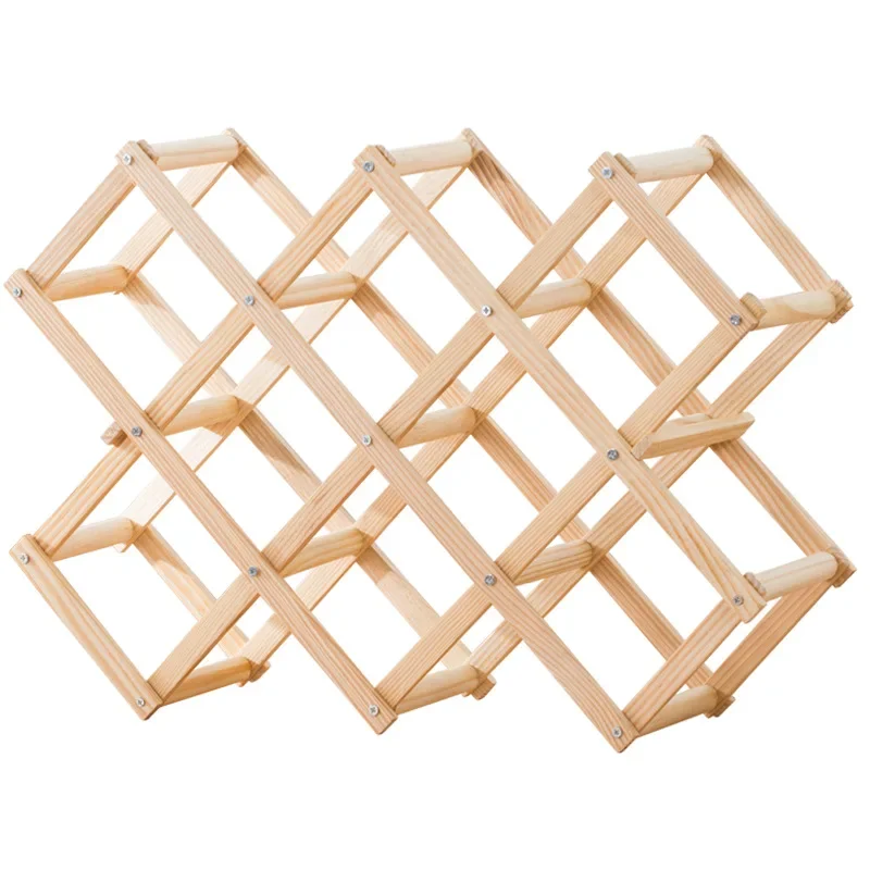 Scaffali impilabili per vino 3, 5, 6, 10 bottiglie scaffali per vino in legno utensili da Bar per la casa armadietti per vino strumenti da Bar - immagine 5