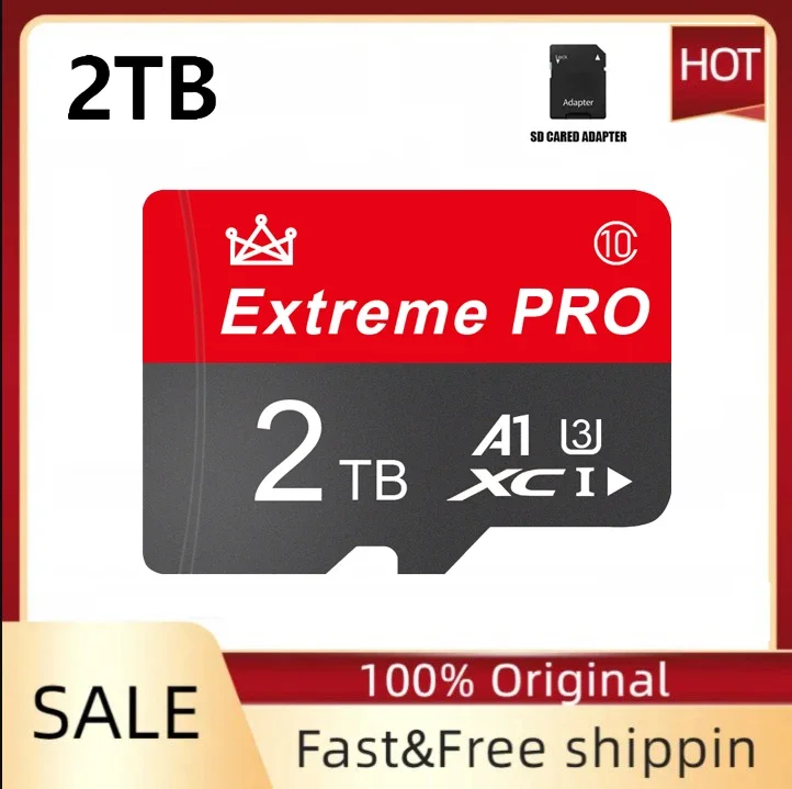 Micro Tf Sd Card 2Tb 1Tb Sd/Tf Flash Memory Card 512Gb 256Gb Mini Sd Card 128Gb Sd Memory Card Per Tablet Droni Adattatore Gratuito