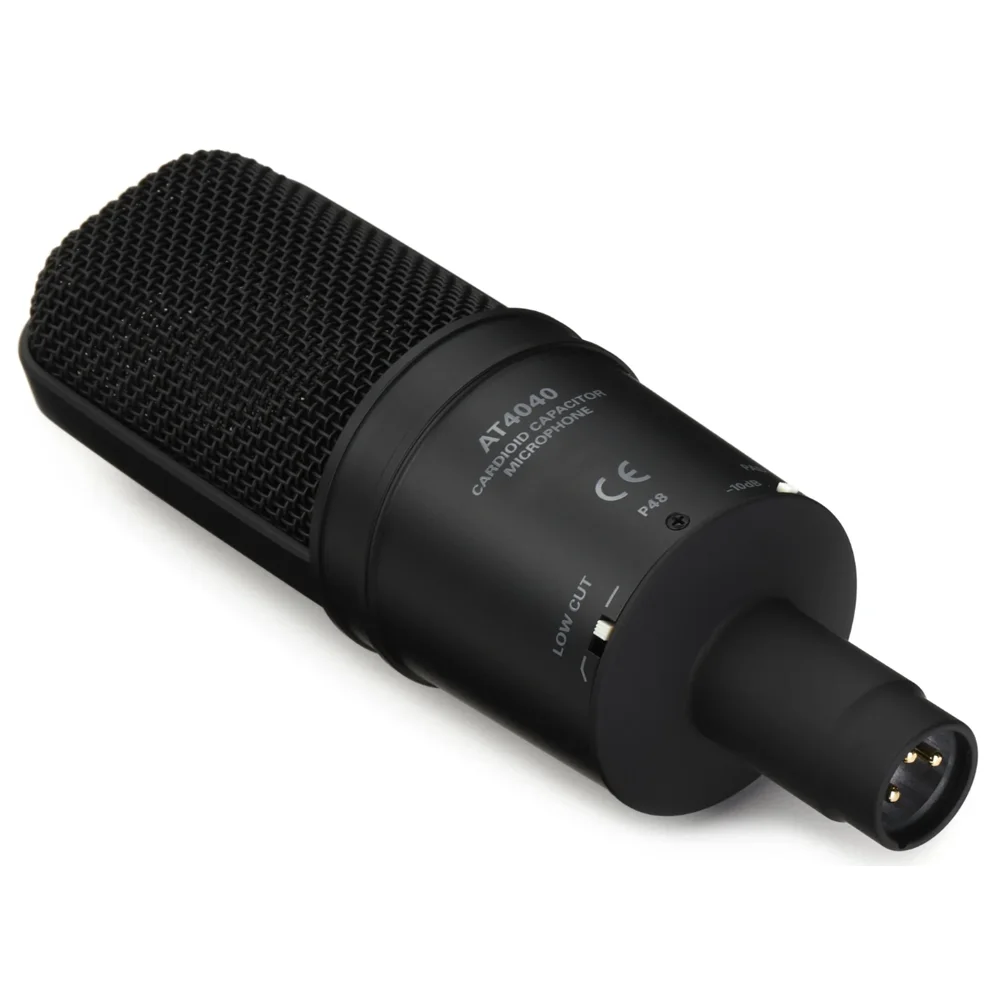 Hot Sale AT4040 Professional Large Diaphragm Condenser Voice Over High Sensitivity Microphone for Studio Recording Podcasting
