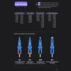 POSEIDON 50PCS Mixed Professional Tattoo Cartridge Needles with Membrane Safety Cartridges Disposable Tattoo Needle 6