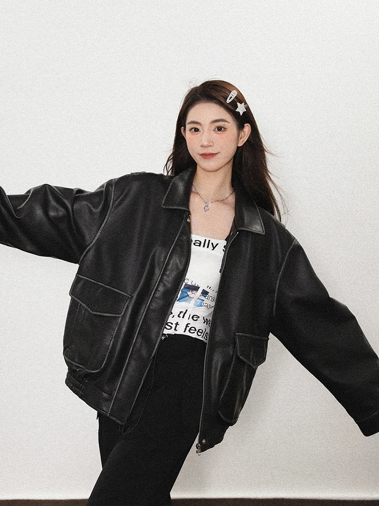 アンヴァレリーアッシュ ☆ レザー やさ ジャケット 12ans ベージュ  