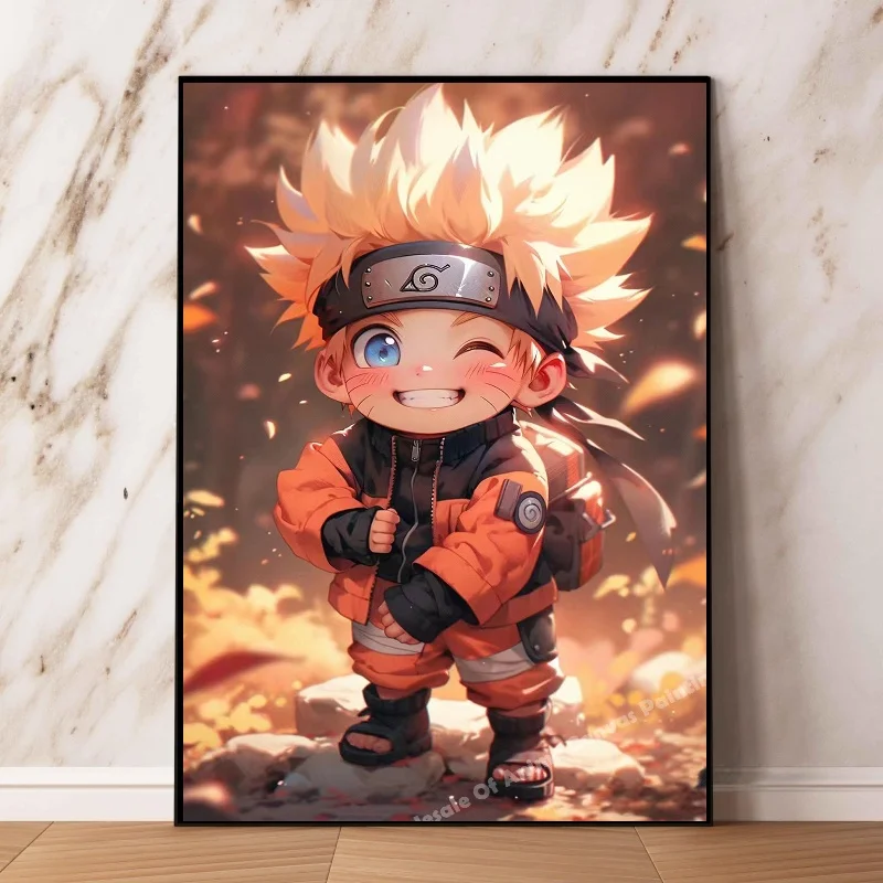 thumbnail image 1 of Póster de Naruto, periféricos de anime, mural, pintura en lienzo, decoración, figura de dibujos animados, imagen, arte de pared, decoración de habitación de niños, sin marco, 1 of 5
